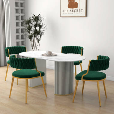 Dining table with low back chairs hot sale